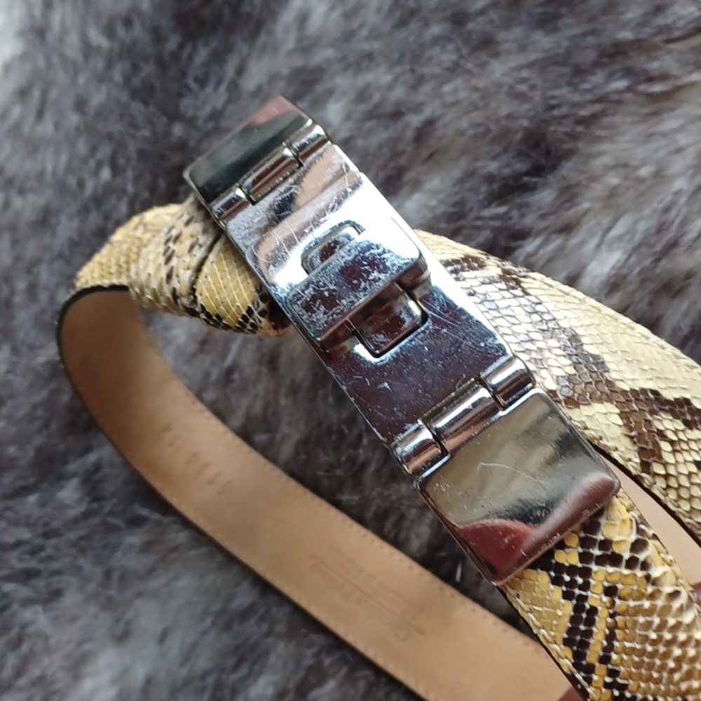 Henri Bendel Geniune Phyton Belt